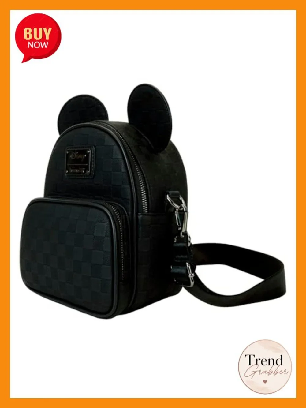 Loungefly Disney Mickey Mouse Vegan Leather Convertible Mini Backpack Crossbody
